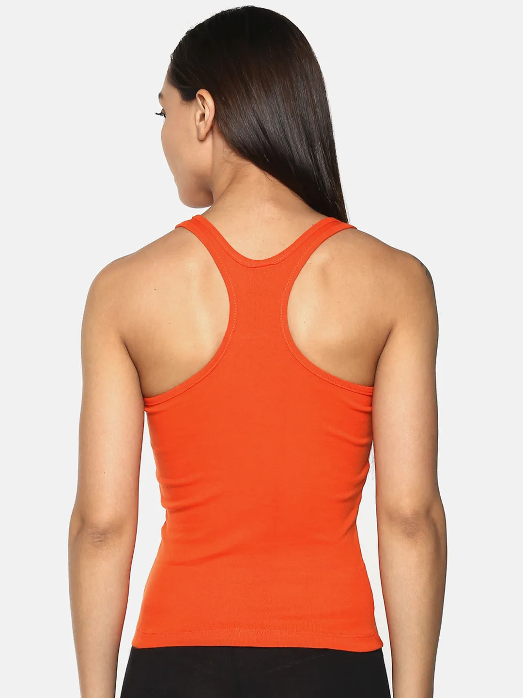 Women's Solid Pure Cotton Camisole with Racerback Style | SARA-ORG-1 |