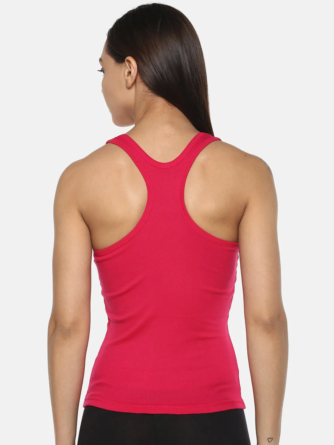 Women's Solid Pure Cotton Camisole with Racerback Style | SARA-RN-1 |