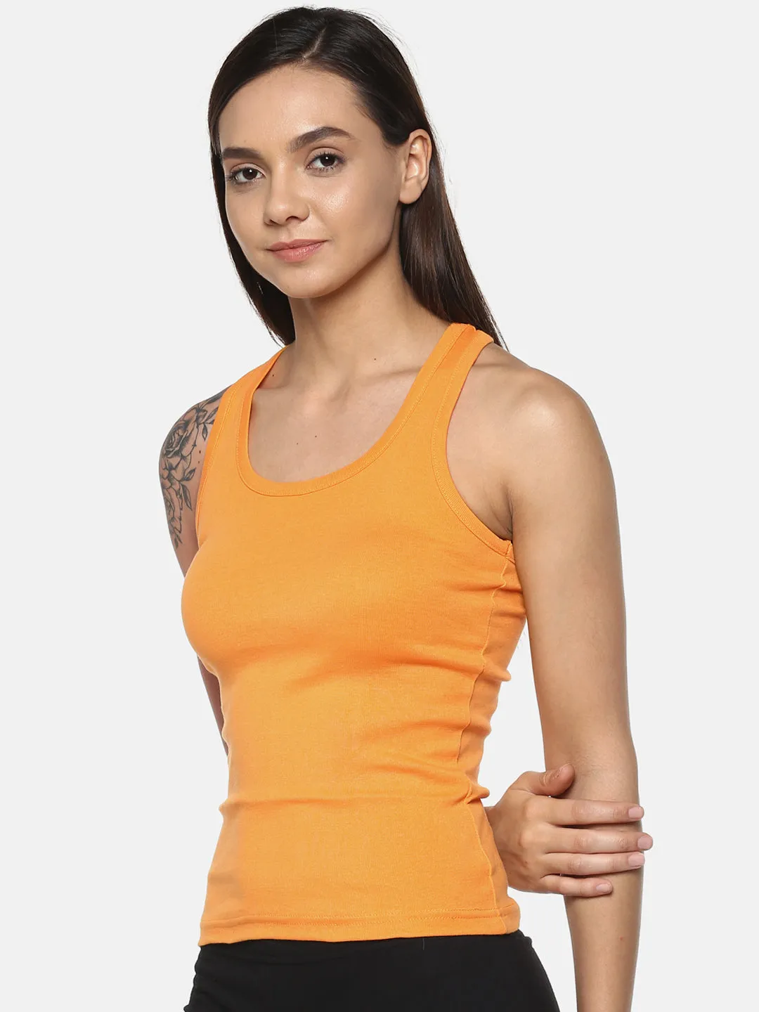 Women's Solid Pure Cotton Camisole with Racerback Style | SARA-YL-1 |